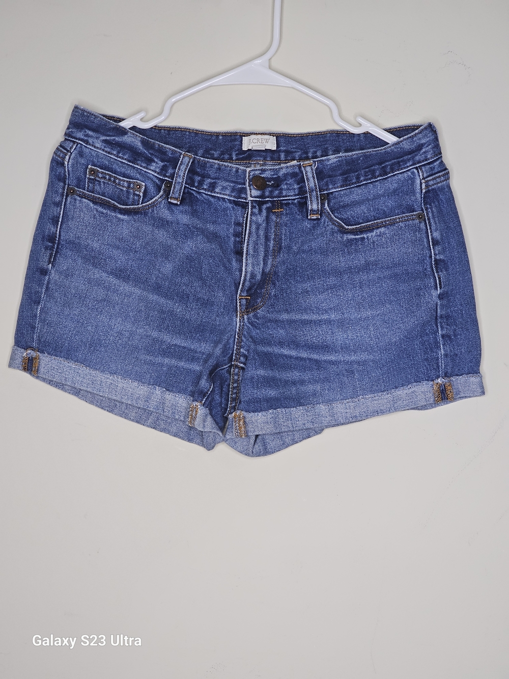 J. Crew Women's Denim Rolled Hem Shorts - Blue 27